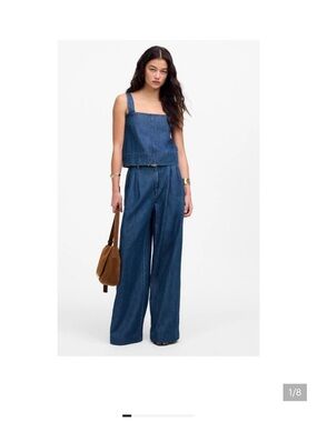 Madewell NWT Square Neck Tank McNair Wash Airy Denim Edition Size L